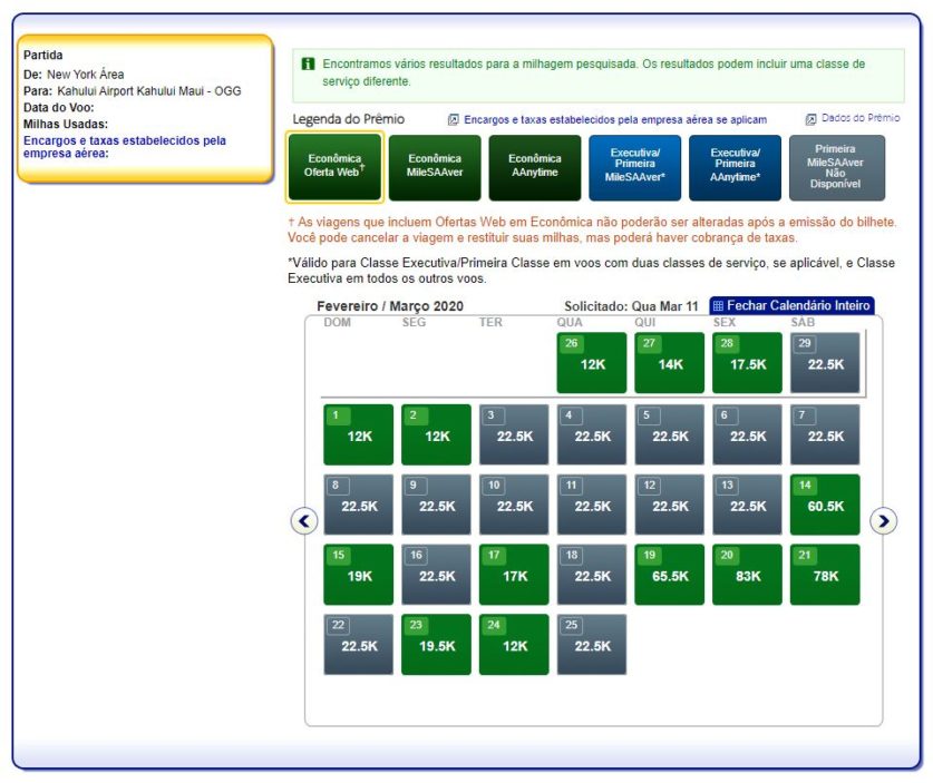 Nova Iorque A Kahului 12 Mil Milas AAdvantage Passagens Top