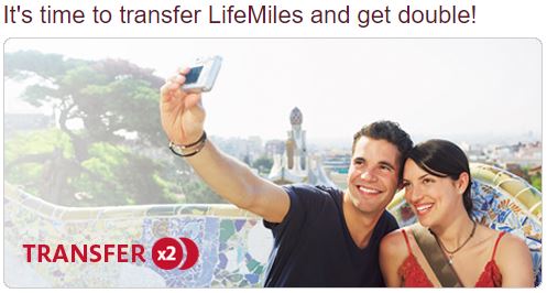 LifeMiles 100% bônus para transferência entre contas