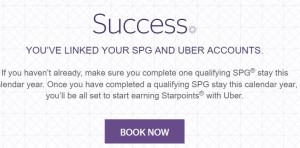 Quarto passo, sincronizando SPG e Uber