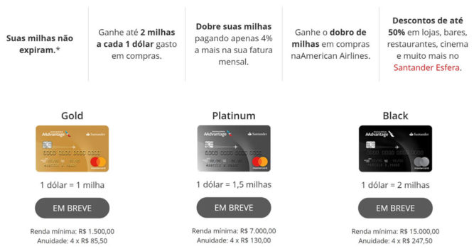 Santander divulga detalhes de seu novo cartão cobranded