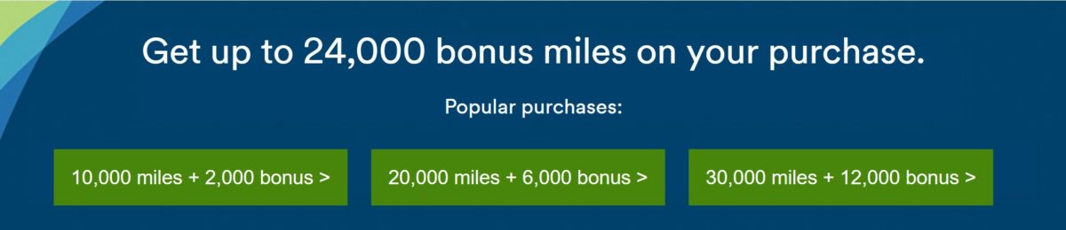Compra de milhas MileagePlan da Alaska Airlines com até 40% de bônus