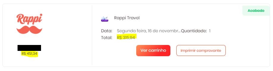 Rappi Travel - 30% de desconto pagando com ELO
